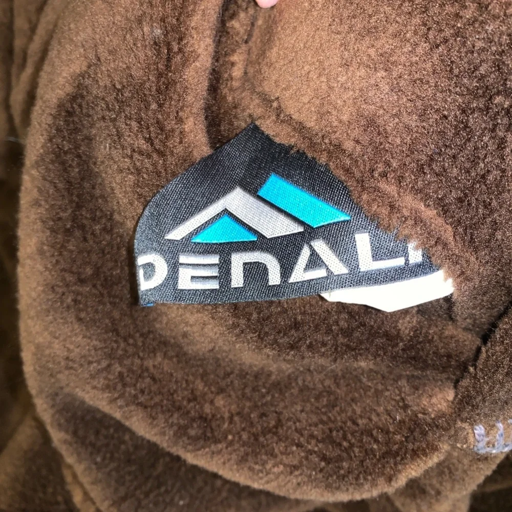 Denali vintage reversible faux fur hooded toggle coat brown teddy gray oak leaf - Picture 11 of 11